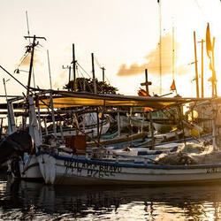 The marina in Dzilam de Bravo, Yucatan, Mexico