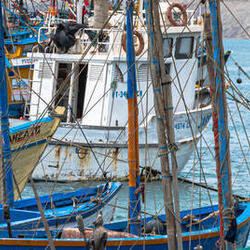 Artisanal fishermen boats