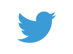 Twitter logo on white background