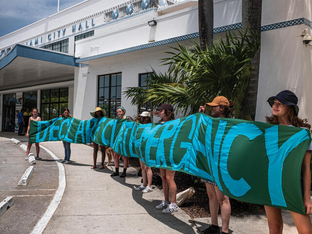 Climate protest in Miami