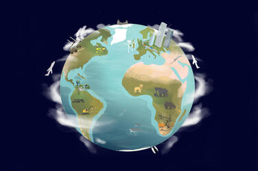 Our Planet Educator Guide Cover Image - Earth Illustration