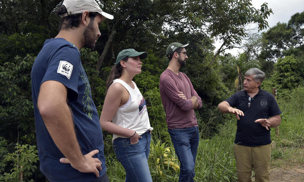 WWF staff at the Copaiba restoration project in the Atlantic Forest, Brazil