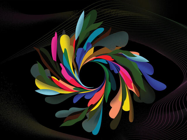 Colorful abstract mandala illustration
