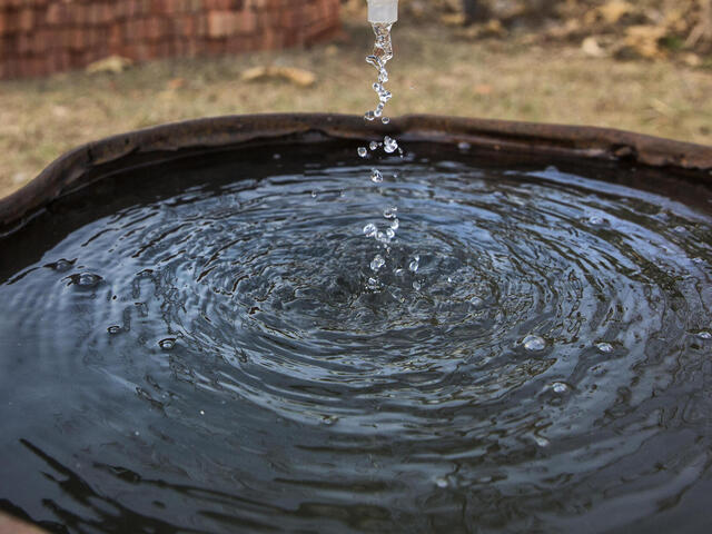 Water from a tap in Nepal