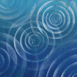 Illustration of ripples across the surface of water by Lisa Feng