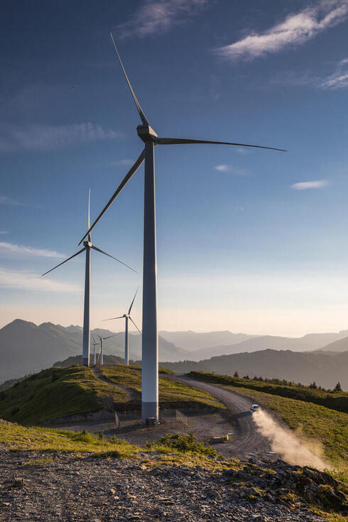 Windmills on a hilltop