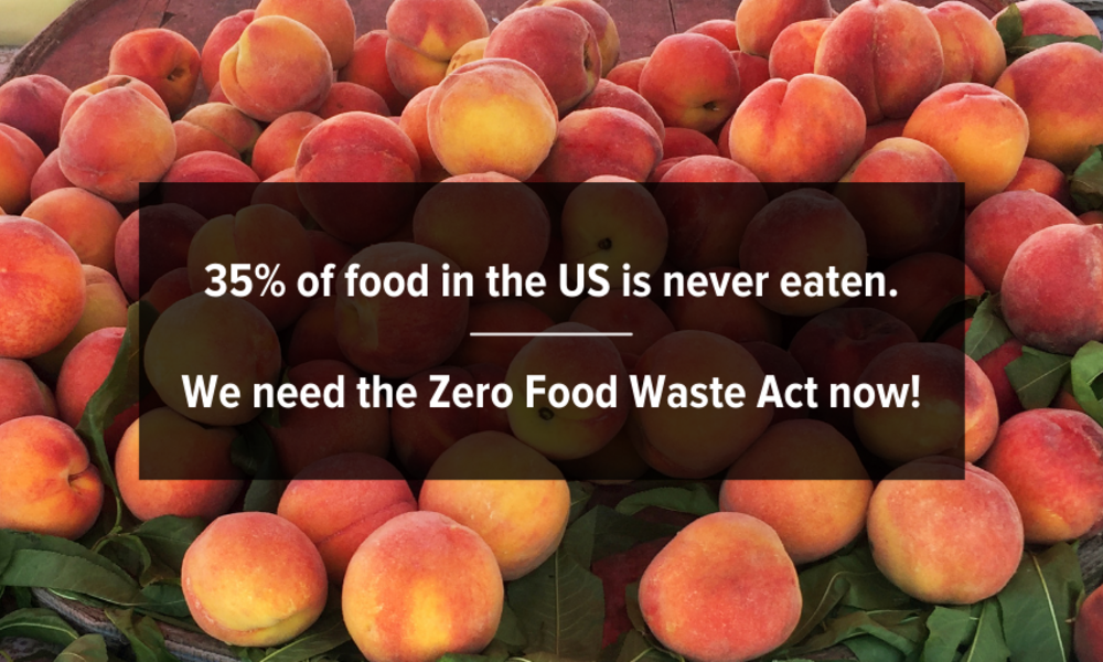 35% of all food is never eaten. We need the Zero Food Waste Act Now