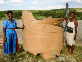 ?Destroyed water pump by elephant