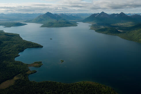 Aerial view of Bristol Bay watershed