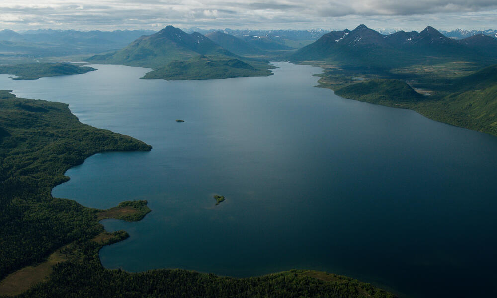 Aerial view of Bristol Bay watershed