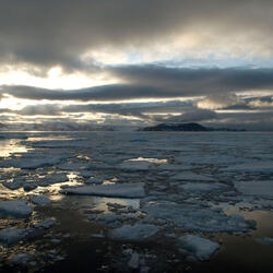 Climate change leads to the loss of sea ice in the Arctic, which leads to an increase in sea level rise.