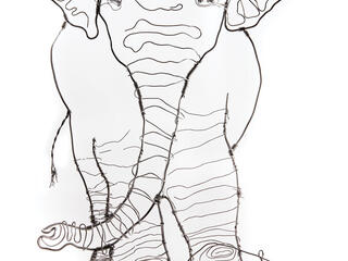 Elephant line illustration