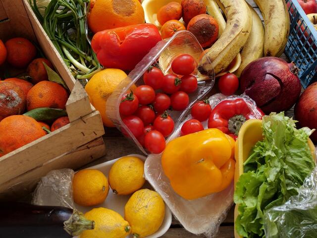 Damaged and rotting fruits and vegetables