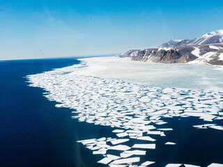 Melting ice along the Bering Strait