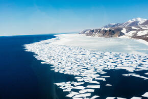 Melting ice along the Bering Strait