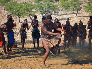 People in Namibia Dancing