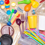 various single-use plastic items