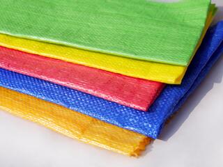 Polypropylene bags in different colors