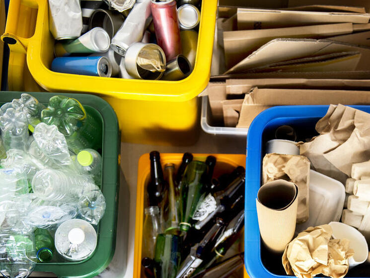 recycling items sorted by type