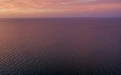Panoramic view of sunset over ocean