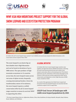WWF Asia High Mountains Project Support for the Global Snow Leopard and Ecosystem Protection Program  Brochure