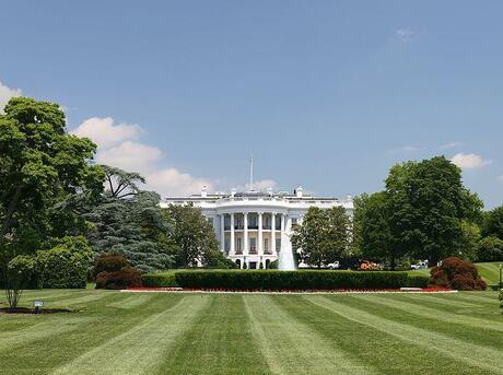 View of White House from the back lawn