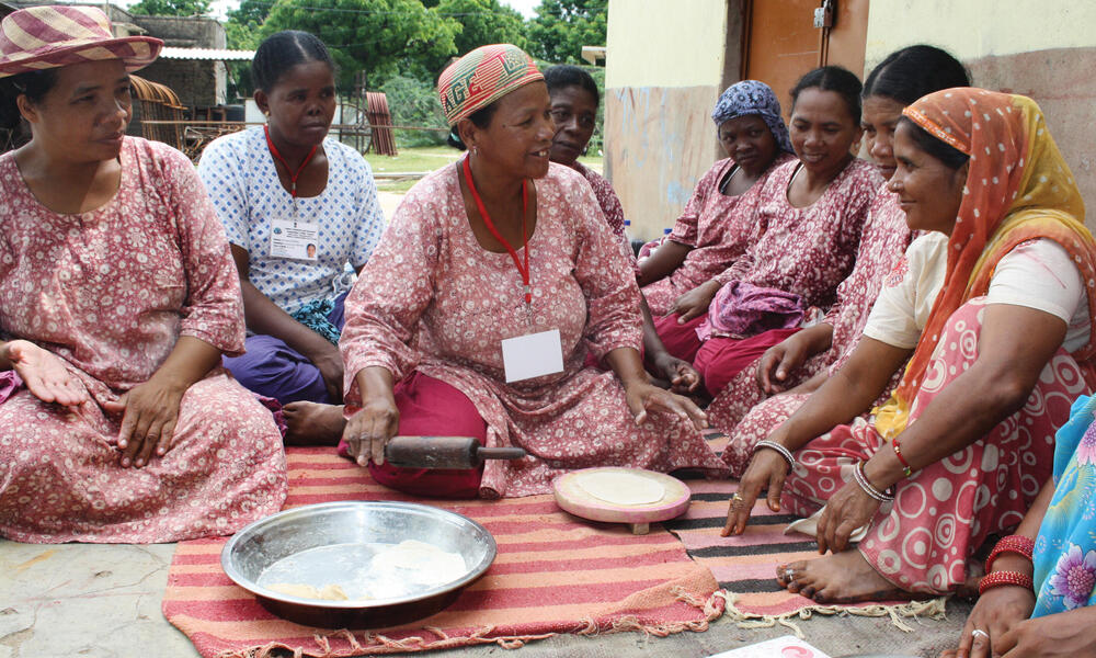 women sitting in madagascar